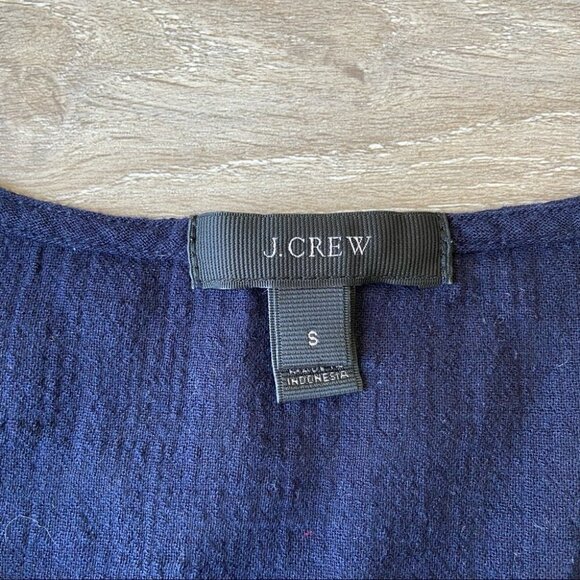 J. Crew Pom Pom Navy Beach Cover Up Tunic Top - Picture 9 of 14